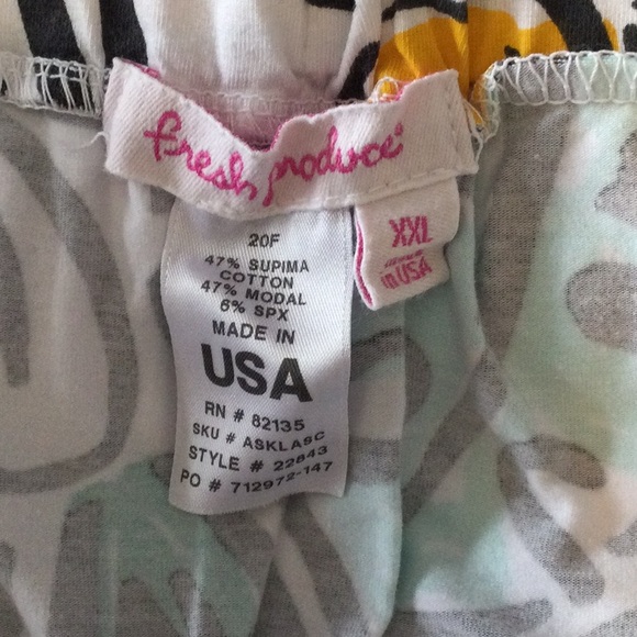 Vintage Fresh Produce long Avery Sketched Floral XXL skirt white multicolor - Picture 8 of 8